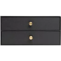 EXACOMPTA Schubladenbox Schubladenbox 2 Schubladen 17x355x27 cm A4 Maxi Schwarz 30601E, Bodenpresentation Display