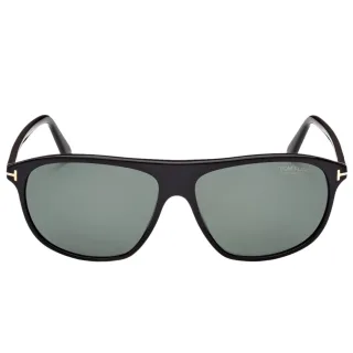 Tom Ford – Prescott – Sonnenbrille in Grün mit polarisierten Gläsern und glänzendem Schwarz