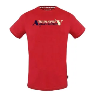 Aquascutum Herren Reflection Logo T-Shirt (Rot)