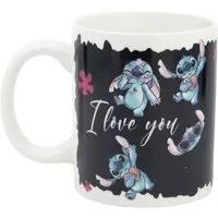 Disney Tasse Stitch 325 ml Keramikbecher in Geschenkbox mit Charakterdesign, Keramik
