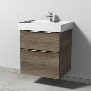 Sanipa 3way Waschtischunterbau zu Villeroy & Boch Collaro Waschtisch mit 2 Auszügen, Eiche-Nebraska UM83437