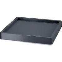 Prosperplast Blumentopfuntersetzer Mobile Plattform für Blumentopf, Zubehör für Quadratische Blumentöpfe, 29,2 x 29,2 x 5,7 cm, 360-Grad Räder