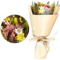 Trockenblume Trockenblumenstrauß Deko im Boho-Stil Trockenblumen Bouquet Mini Lagurus (Bunny Tails), Limonium, Phalaris, Hortensien, Gypsophila, Layba, Getrocknete & konservierte Naturblumen