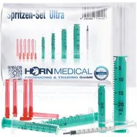 Horn Medical Einwegspritze Horn Medical Spritzen-Sets mit stumpfen Kanülen -Größe wählbar-, (Einwegartikel, einzeln steril verpackt), präzises Dosieren ohne Verletzungsgefahr