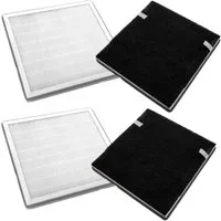 Trade-Shop Filter-Set 2x passend für Beurer LR200 LR-200 LR210 LR-210 660.04, Zubehör für Luftreiniger Luftwäscher, Vorfilter + HEPA-Filter + Aktivkohlefilter