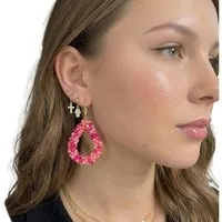 NEXORA Perlenohrringe Perlenohrringe Damen Boho Statement Tropfen Ohrringe (Paar, Paar), Perlenoptik, Tropfenform, goldfarbene Ohrhaken, leicht, elegant