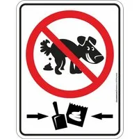 RAHMENLOS® Hinweisschild Kein Hundehaufen - Haufen Verbot