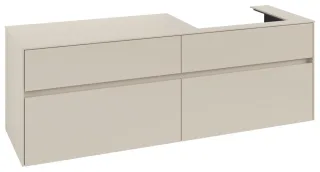 Villeroy & Boch Waschtischunterschrank Collaro C023B0 1600x548x500mm m. Bel. 4 Ausz. Waschtisch re C C023B0VN