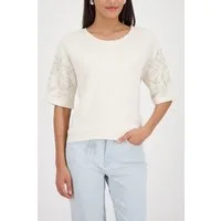Monari Sweatshirt Sweatshirt Perlenschmuck Regular fit mit Perlenschmuck