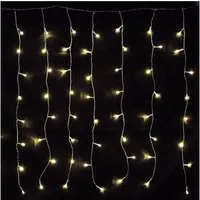 Mojawo Lichtervorhang 160er LED-Lichtervorhang Innen und Außen warmweiß