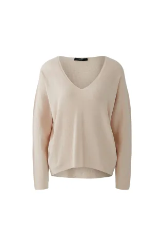 Oui - FREYJA Pullover sepia rose - Gr. - 40