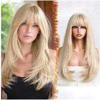 LuxusKollektion Kunsthaarperücke Perücke Pony Damen 61cm Cosplay Party Halloween Alltag Blond