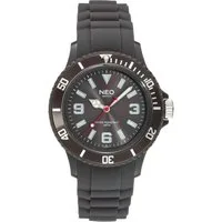 Neo Watch Quarzuhr Damenuhr Herrenuhr unisex grau braun NICE-1 Armbanduhr Modell N1-008, Mineralglas, Damen Herren Uhr, graues Gehäuse, graues Armband