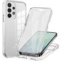 Tec-Expert Handyhülle 360 Grad Hülle für Samsung Galaxy A53 5G 6.5 Zoll, 6.5", Rundum Schutz Cover Case Hülle Transparent