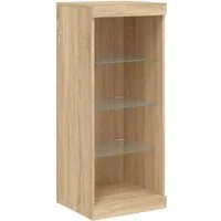vidaXL Sideboard Sideboard mit LED-Leuchten Sonoma-Eiche 41x37x100 cm (1 St)