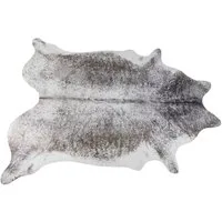 Dekoleidenschaft Fellteppich "Kuhfell" 130x155 cm Dekofell, Kunstfell Teppich, Vorleger, Fellimitat, Tierhaut, Kurzhaar, Sitzauflage, für Wohnzimmer, Schlafzimmer, Küche oder Flur