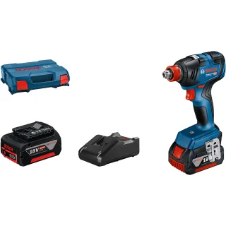 Bosch Akku-Drehschlagschrauber GDX 18V-200 mit 2x Akku GBA 18V 4.0Ah in L-Case - 06019J2206