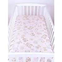BabyLux Spannbettlaken SPANNBETTLAKEN 70x140 Spannbetttuch Baumwolle Kinder Baby Babybett, 162 Rosa + Schnuckis70x140 cm