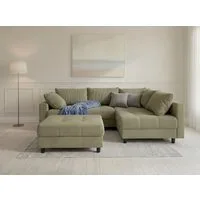 OTTO home Ecksofa Antonia L-Form, B: 215 cm, Ecksofa, Rückenkissen, ottomane beidseitig montierbar, Bonnelfederkern