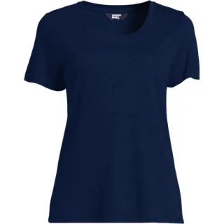Shirt aus Leinenmix, Damen,  Blau, by Lands' End