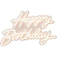 relaxdays Deko-Schriftzug LED Schild Happy Birthday, warmweiß