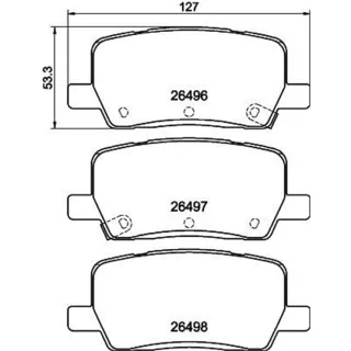 Hella Bremsbel?ge hinten Tesla Model S X