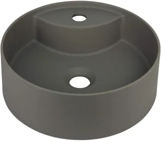 Neuesbad Serie 600 Waschbecken mit Hahnloch, Anthrazit Metallic, Ø360mm NB1DECQSTU4B1