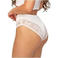 Donna Taillenslip 235 (2-St) Damen 2er Pack Taillen Slips Unterhosen florale Spitze Viskose