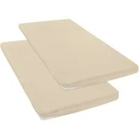 OTTO home Spannbettlaken Topper Basic, in Gr. 90x200, 140x200 oder 180x200 cm, Microfaser-Jersey, Gummizug: rundum, (2 Stück), Baumwolle, Matratzen bis 8 cm Höhe, Bettlaken, Spannbetttuch, Laken