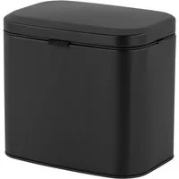 relaxdays Mülleimer Wandmontage, schwarz, 4 Liter