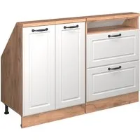 Vicco Kommode Rion, Weiß Landhaus/Goldkraft Eiche/Goldkraft Eiche, 120 x 81.6 cm... (2 St)