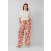 QS Chinos Hose Gemusterte Hose aus Musselin