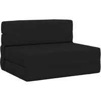 vidaXL Bett Klappsofa Bett Schwarz 70 x 80 x 60 cm Stoff (1-tlg)