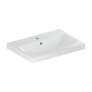 Geberit iCon Light Waschtisch 501841001 60x42cm, Hahnloch mittig, mit Überlauf, weiß