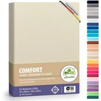 leevitex® Spannbettlaken verschiedene Größen, Stoffgewicht 170 g/m², 40 cm Steghöhe, Jersey, Gummizug: rundum, (1 Stück), verschiedene Farben, OEKO-TEX® STANDARD 100 zertifiziert