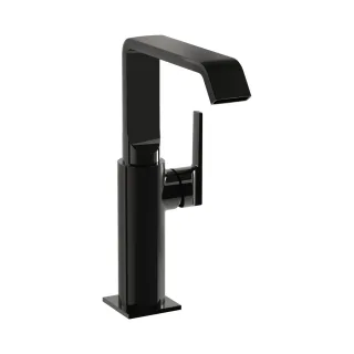 VitrA Suit Einhebel-Waschtischmischer Einlochmontage Hebel seitlich Höhe Schwarz Hochglanz,A4276539 A4276539