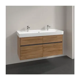 Villeroy und Boch Collaro Waschtischunterschrank C01200RH 115,4x54,6x44,4cm, Waschbecken mittig, Kansas Oak