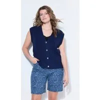 Studio Untold Strickjacke Strickweste oversized V-Ausschntt