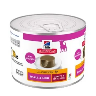 Hill's Science Plan Nassfutter Hund, Small & Mini Adult, Mousse mit Huhn mit Huhn 48x200 g