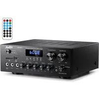 Moukey MAMP1 2-Kanal Stereo-Verstärker Leistungsverstärker Bluetooth Verstärker (220 W, 2 Kanäle)