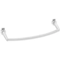 Aqualine Handtuchstange Handtuchtrockner für Heizkörper 33cm, gebogen, Weiß, Aqualine-IDO-40