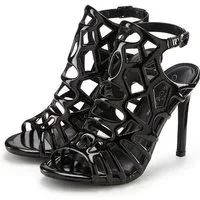 LASCANA Belle Affaire Sandalette mit Cut-Outs, High-Heel-Sandalette verführerischer Sommerschuh in Lack-Optik, Sandale