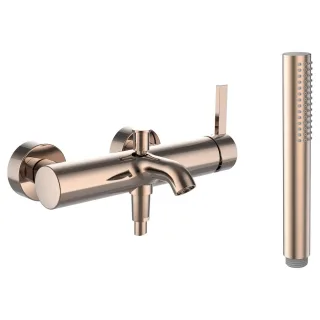 LAUFEN Wannenarmatur Aufputz Kartell LAUFEN mit Zubehör Kunststoffschlauch 1800 mm und Handbrause Tw H3213370821411