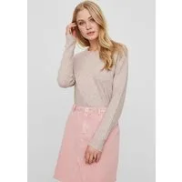 Vero Moda Rundhalspullover VMDOFFY in melierter Optik