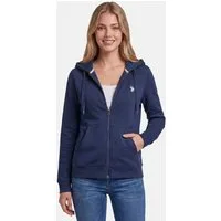 U.S. Polo Assn. Sweatjacke USRubyy – Damen Kapuzenjacke mit Reißverschluss und Logo-Stickerei Baumwoll-Polyester-Mix, weich, atmungsaktiv & vielseitig kombinierbar