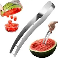 FOUORTUNATE-BEE Obstschneider Edelstahl Wassermelonen-Schneider für Sommerfrüchte, (1-tlg), Praktisches Messer für Wassermelone und Honigmelone