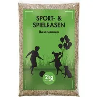 Stroetmann Saat Rasensamen Rasensaatgut Sport- und Spielrasen 2 kg, für ca.