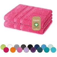 Lavea Seiftuch Bali Seiftücher, Waschlappen Frottee 30x30 cm, Weiches Bio-Baumwollfrottee (Set, 2-St), kleine Handtücher, Handtuch-Set, GOTS-zertifiziert, 500g/m²