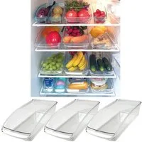 Bestlivings Aufbewahrungsbox BK-04133 (3 St., Größe M), Kühlschrank Behälter Kühlschrankbox Spülmaschinengeeignet