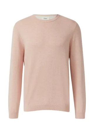 s.Oliver Red Label - Strickpullover mit Logo-Stickerei pink - Gr. - S